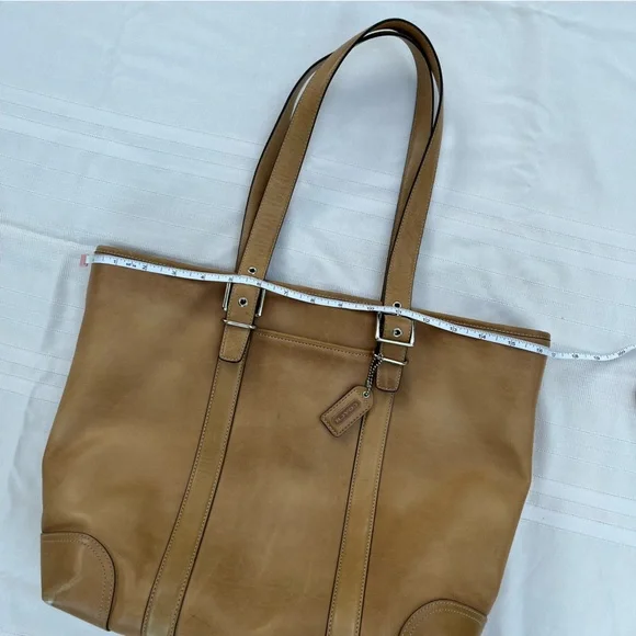 Vintage Camel Leather Coach Leatherware Hampton Legacy Bag 6491